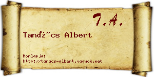 Tanács Albert névjegykártya