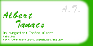 albert tanacs business card