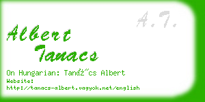 albert tanacs business card